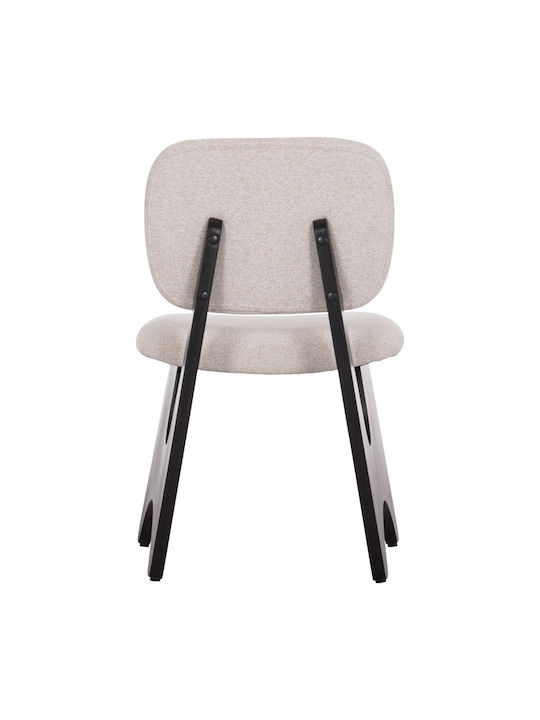 Dining Chair with Fabric Upholstery Ecru 53x56x78cm