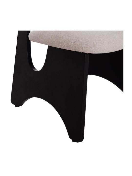 Dining Chair with Fabric Upholstery Ecru 53x56x78cm