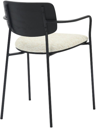 Ess- und Küchenstühle Metallisch Schwarz-Exkru 54x54x75cm