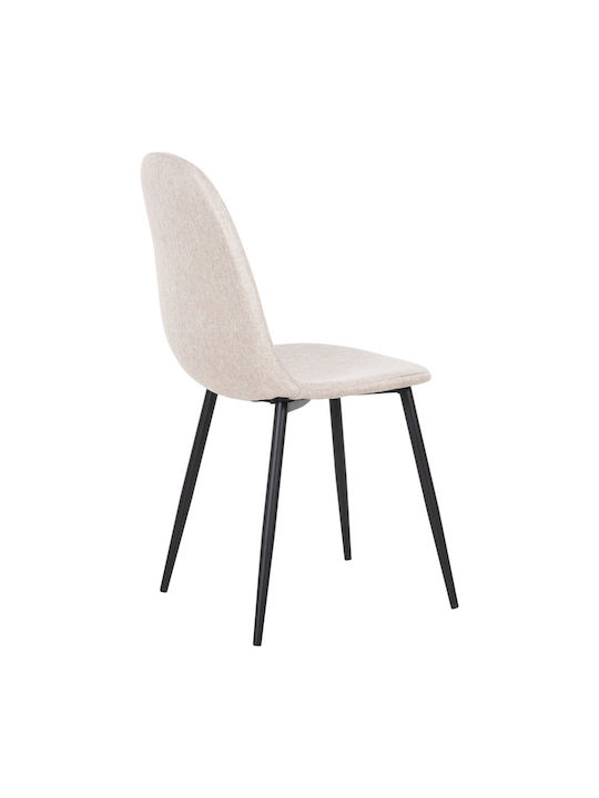 Dining Chair with Fabric Beige Upholstery 42x49x