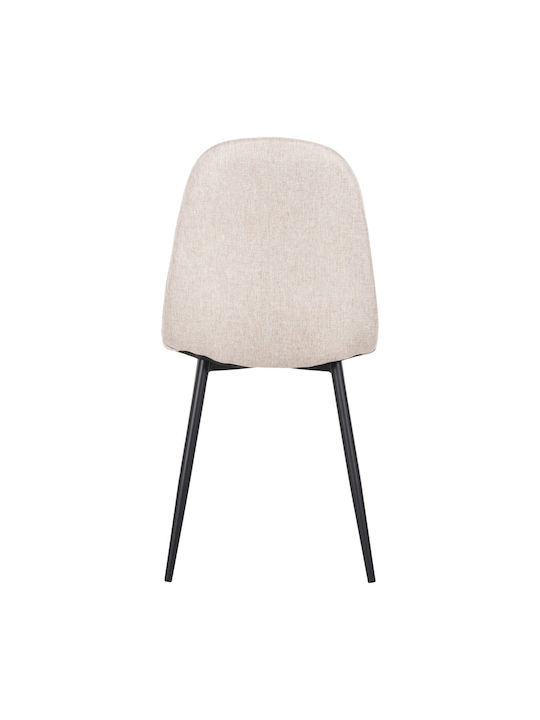 Dining Chair with Fabric Beige Upholstery 42x49x