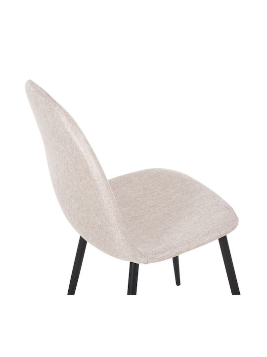 Dining Chair with Fabric Beige Upholstery 42x49x