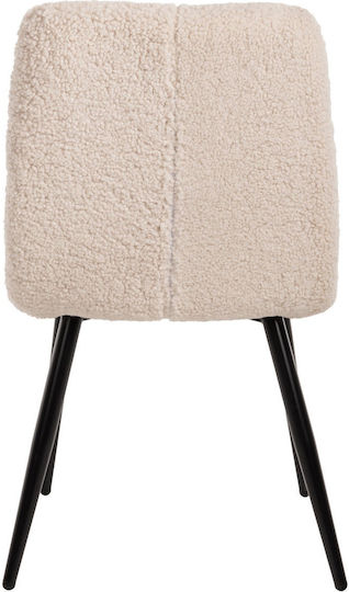 Scaun Sala De Mese Cu Material Textil Alb 48x64x87cm