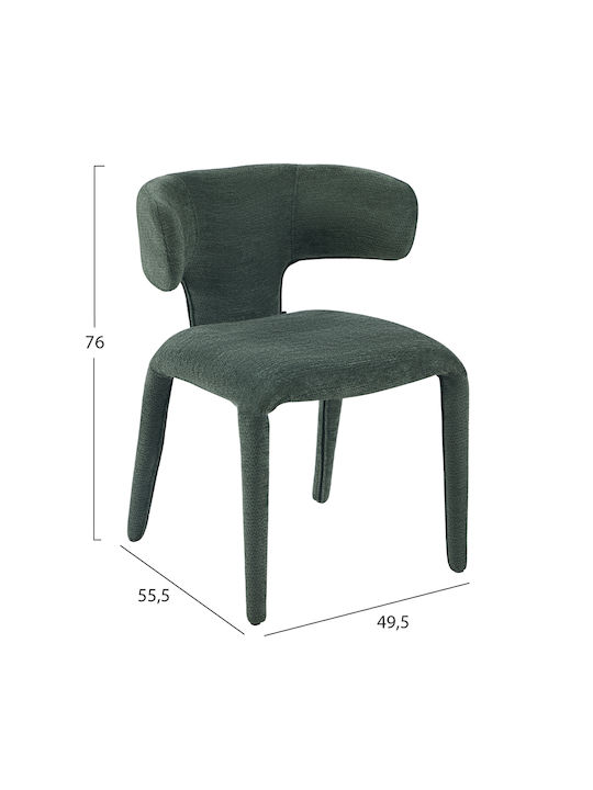 Bien Dining Chairs with Fabric Upholstery Green 2pcs 49.5x55x76cm