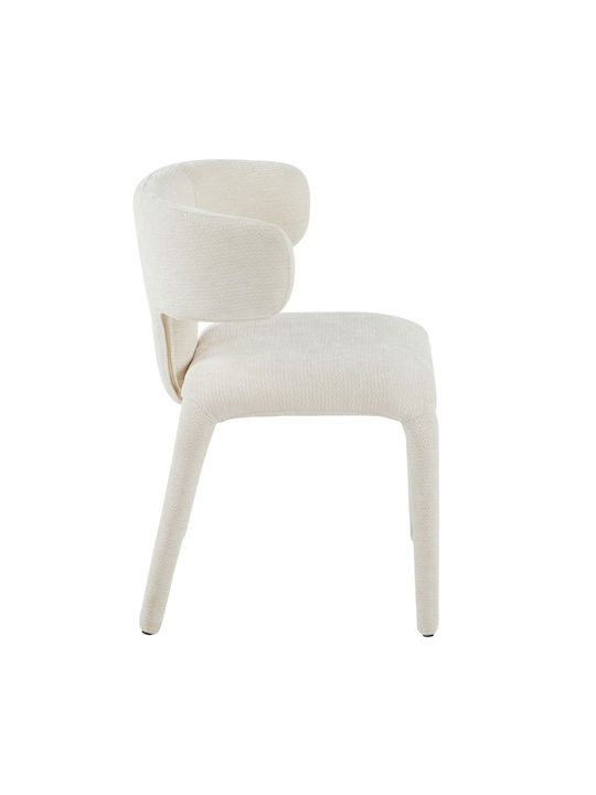 Bien Dining Chairs with Fabric Upholstery Ecru 2pcs 49.5x55x76cm