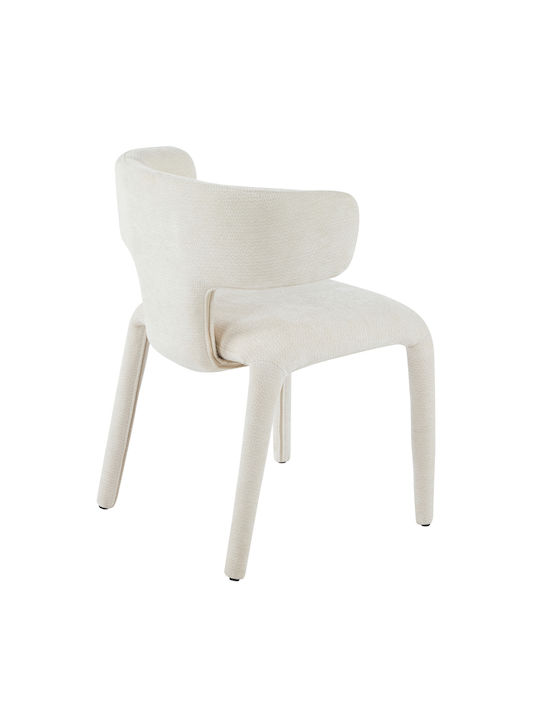 Bien Dining Chairs with Fabric Upholstery Ecru 2pcs 49.5x55x76cm