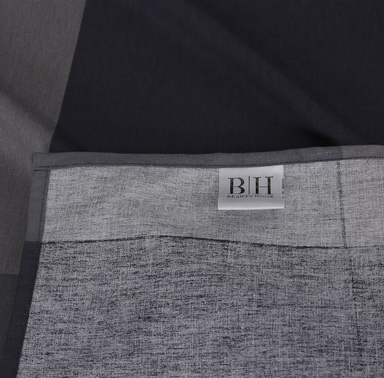 Beauty Home 12696 Set Bed Sheets Super King 230x260cm Gray 4 Pieces