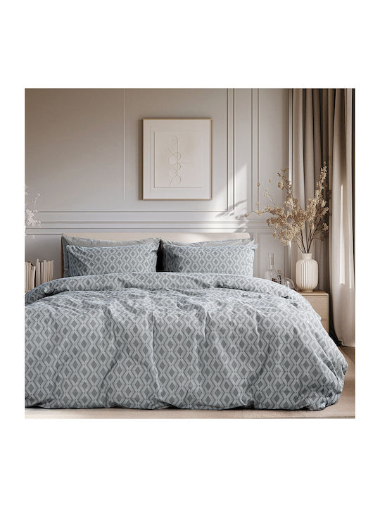 Beauty Home 12564 Double Bed Sheets Set 200x260cm Anthracite 4 Pieces 12564SEDI