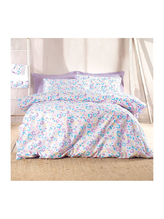 Rythmos Candy Σετ Σεντόνια Υπέρδιπλα με Λάστιχο 165x205+25εκ. Πολύχρωμο (4τμχ)