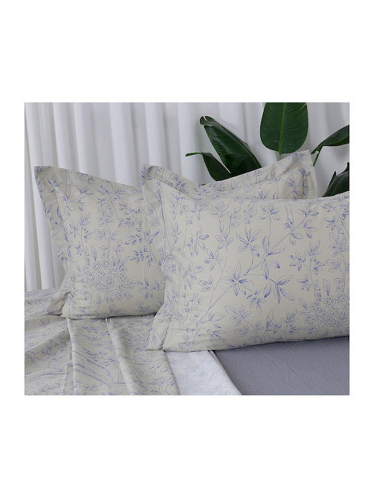 Beauty Home 12677 Set Bed Sheets Super Double 230x260cm Beige 4 Pieces 12677SEYDH