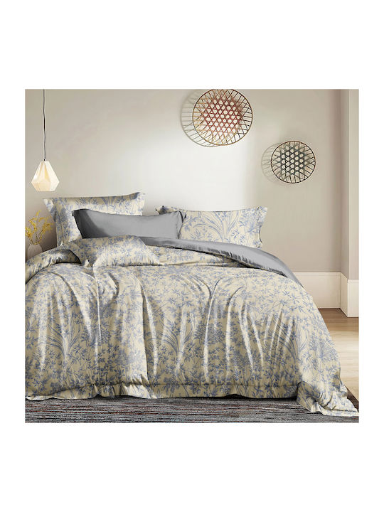 Beauty Home 12677 Set Bed Sheets Super Double 230x260cm Beige 4 Pieces 12677SEYDH