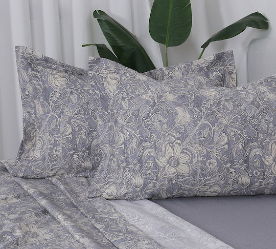 Beauty Home 12679 Set Bed Sheets Super King 230x260cm Gray (4 Pieces) 12679SEYD