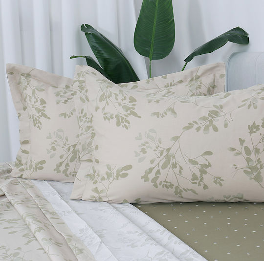 Beauty Home 12687 Set Super-Double Bed Sheets With Rubber Hugger 165x200+30cm Beige (4 Pieces) 12687SEYDL