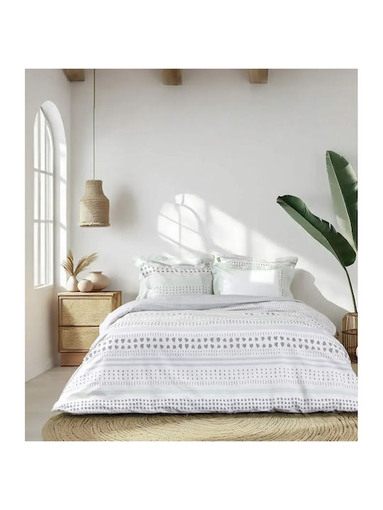 Nima Nima Bettlaken Übergröße mit Gummibettlaken 160x200+32cm Ferrano Mint (4 Stück)