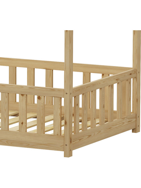 Bambie Kids Bed Montessori Single Beige for Mattress 90x190cm