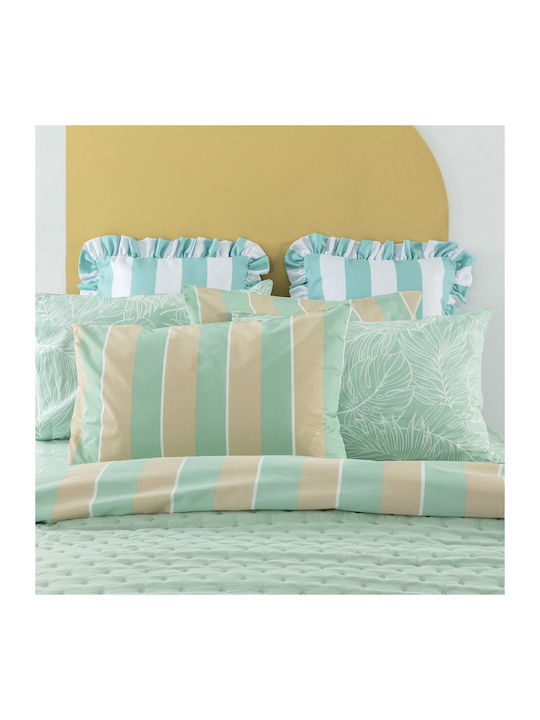 Palamaiki City Life Cl201 Bed Sheets Set King Size 270x260cm Green (4pcs)