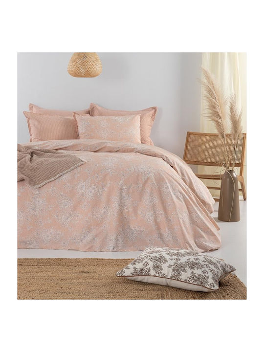 Palamaiki Estella Подредба Чаршафи Кралица 240x260см Корал (4 Бройки)