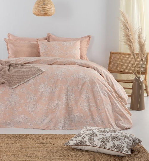 Palamaiki Estella Подредба Чаршафи Кралица 240x260см Корал (4 Бройки)