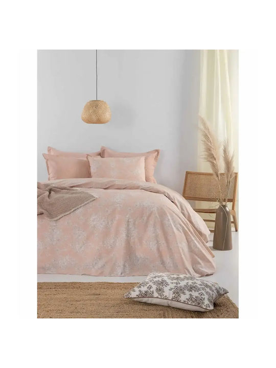 Palamaiki Estella Подредба Чаршафи Кралица 240x260см Корал (4 Бройки)