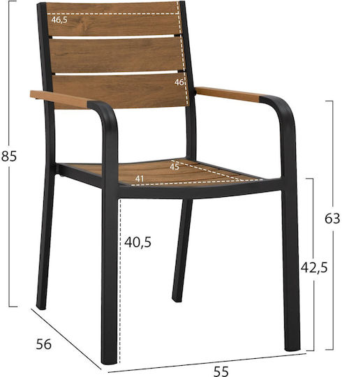 Garten- und Outdoor-Möbelsets Speisesaal Anthrazit 5 Stück