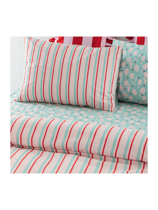 Palamaiki City Life Cl202 Set Bed Sheets Double 240x260cm Pink (4pcs)