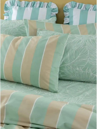 Palamaiki City Life Cl201 Σετ Σεντόνια King Size με Λάστιχο 240x260+32εκ. Πράσινο (4τμχ)