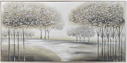 Karvounis Canvas Painting Trees Road Silver Frame 72x152x4.5cm Bd21b459a-1a Karvounis Canvas Painting Trees Road Silver Frame 72x152x4.5cm Bd21b459a-1a