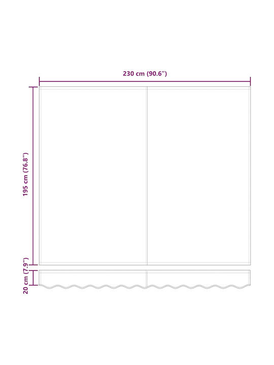 vidaXL Garden Awning Frame with LEDs 2.5x2m