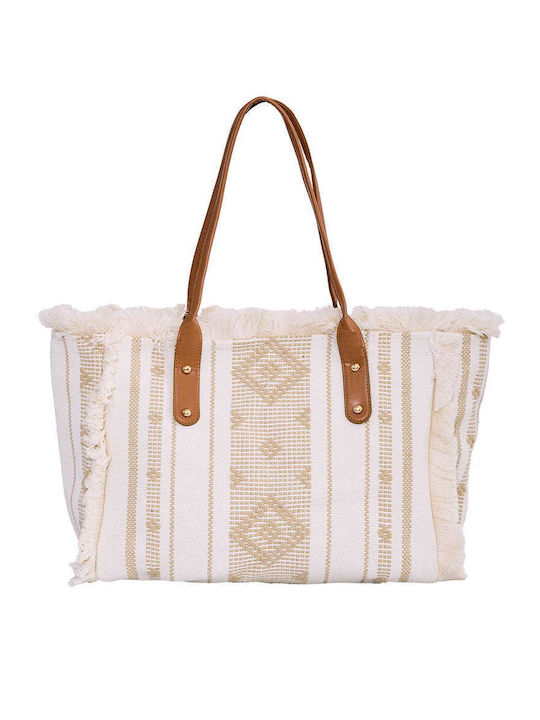 Celestino Women’s Beige Beach Bag With Tassels