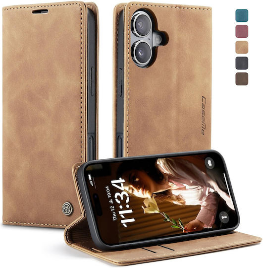 Caseme 013 Iphone 17 Retro Leather Θήκη Βιβλίο Brown