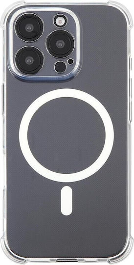 Magsafe Θήκη Σιλικόνης Air Cushion Γωνίες Transparent Apple Iphone 14 Pro