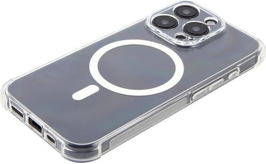 Magsafe Θήκη Σιλικόνης Air Cushion Γωνίες Transparent Apple Iphone 14 Pro