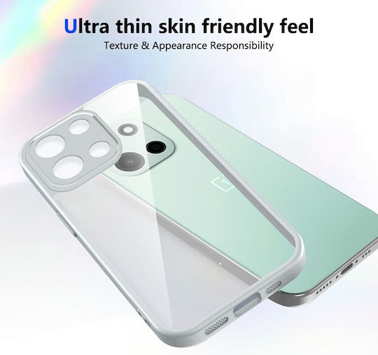 Color Frame Διάφανη Σκληρή Θήκη Light Grey Oneplus Nord 6 5g