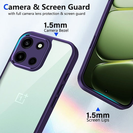 Color Frame Διάφανη Σκληρή Θήκη Purple Oneplus Nord 6 5g