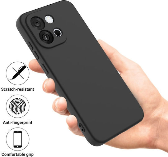 Solid Color Θήκη Σιλικόνης Black Oneplus Nord 6 5g