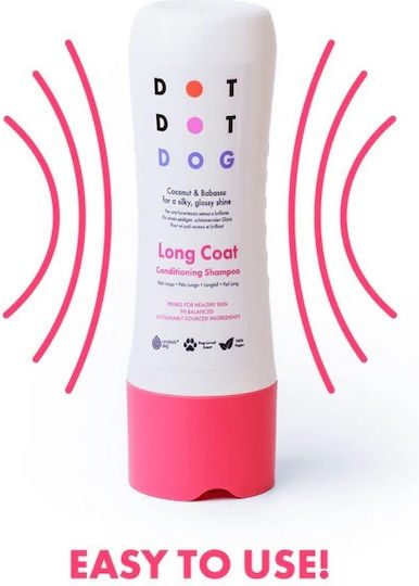 Șampon Balsamic Calmante Pentru Câini Cu Păr Lung Dotdotpet Descurcător Vegan Ingrediente 100% Naturale 280 Ml