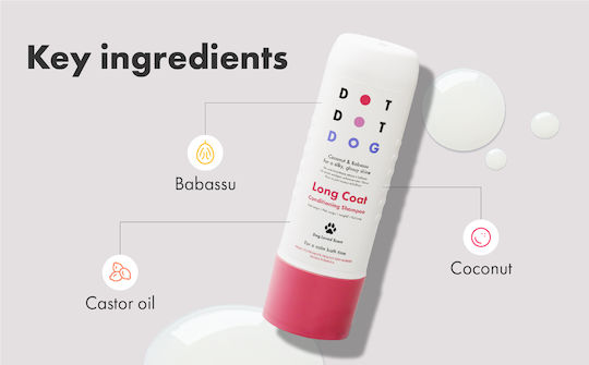 Șampon Balsamic Calmante Pentru Câini Cu Păr Lung Dotdotpet Descurcător Vegan Ingrediente 100% Naturale 280 Ml