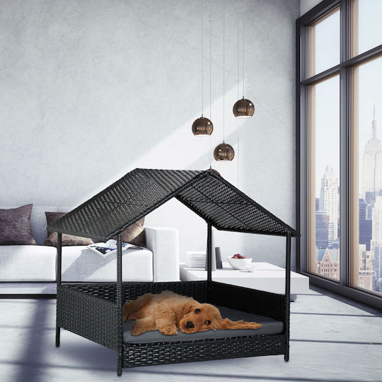 Relaxdays Căsuță pentru Câini Gri 81x90x68cm