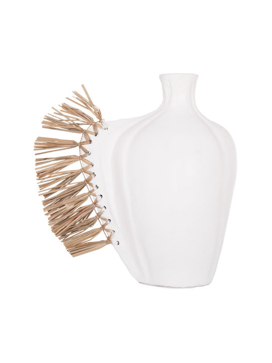 Freebox Decorative Vase Ceramic White 32x15xHeight 33cm