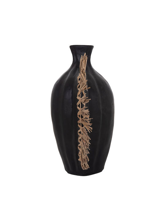 Freebox Decorative Vase Ceramic Black 32x15xHeight 33cm