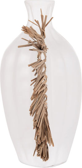 Freebox Decorative Vase Ceramic White 32x15xHeight 33cm