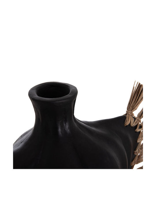 Freebox Decorative Vase Ceramic Black 32x15xHeight 33cm
