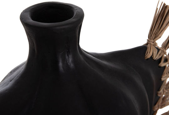 Freebox Decorative Vase Ceramic Black 32x15xHeight 33cm