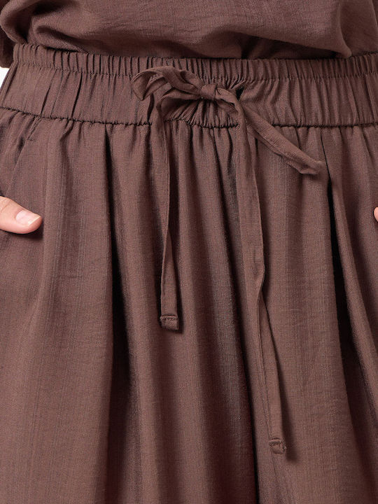 Damen Stoffhose Braun