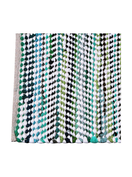 Gifiie Χαλί Ορθογώνιο από Γιούτα White Green 60x90cm