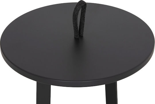 Masă Laterală Pentru Spații Exterioare Mici Din Aluminiu Gri 47x47x53cm