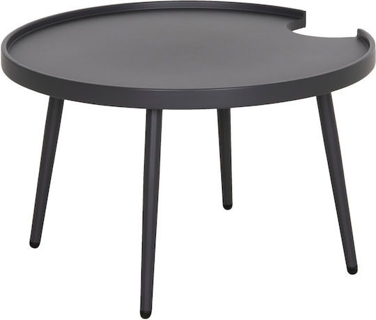 Masă Pentru Spații Exterioare Mici Din Aluminiu Gri 70x70x44cm