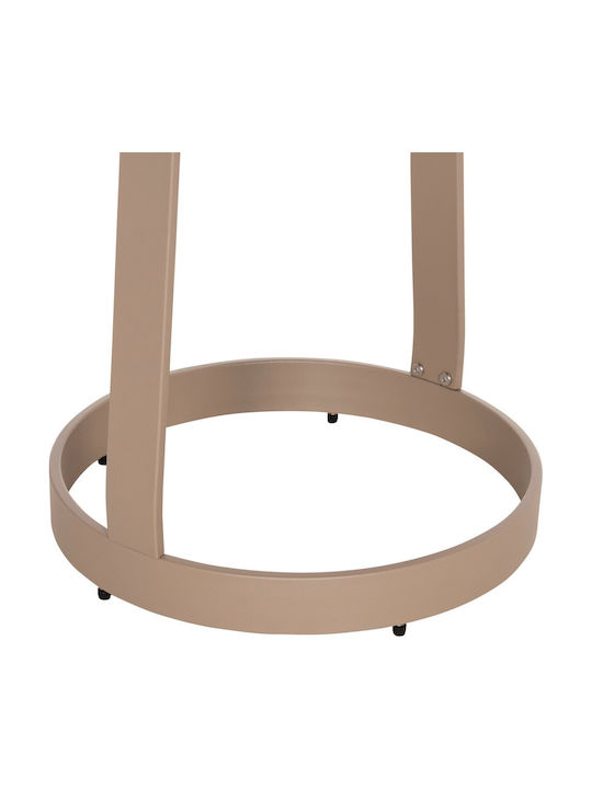 Auxiliary Table for Small Outdoor Spaces Aluminum Cappuccino 47x47x53cm
