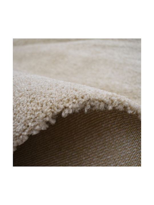 Noelia Living Room Rug Rectangular Shaggy Beige 130x190cm