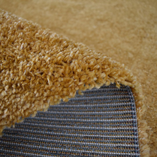 Noelia Living Room Rug Runner Shaggy Yellow 80x150cm